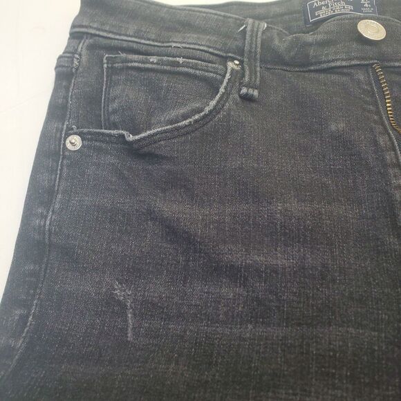 Abercrombie And Fitch High Rise Super Skinny Dark Wash Women's Jeans Size 27/4 - Picture 15 of 15